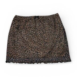 Y2K-Inspired Cheetah Print Mini Skirt